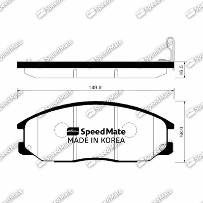 SM-BPH036 SpeedMate Комплект тормозных колодок, дисковый тормоз (фото 1)