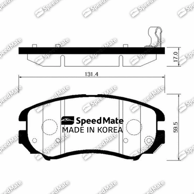 SM-BPH038 SpeedMate Комплект тормозных колодок, дисковый тормоз (фото 1)