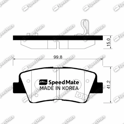 SM-BPH042 SpeedMate Комплект тормозных колодок, дисковый тормоз (фото 1)