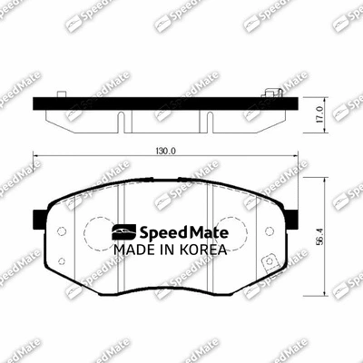 SM-BPH046 SpeedMate Комплект тормозных колодок, дисковый тормоз (фото 1)