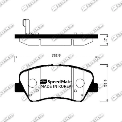 SM-BPH048 SpeedMate Комплект тормозных колодок, дисковый тормоз (фото 1)