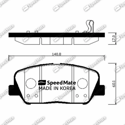 SM-BPH050 SpeedMate Комплект тормозных колодок, дисковый тормоз (фото 1)