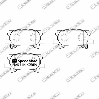 SM-BPJ016 SpeedMate Комплект тормозных колодок, дисковый тормоз (фото 1)