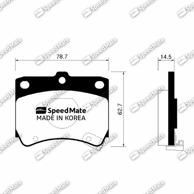 SM-BPK002 SpeedMate Комплект тормозных колодок, дисковый тормоз (фото 1)