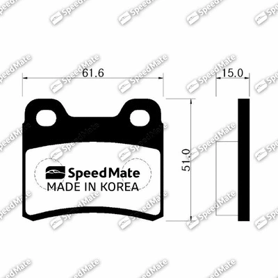 SM-BPK008 SpeedMate Комплект тормозных колодок, дисковый тормоз (фото 1)