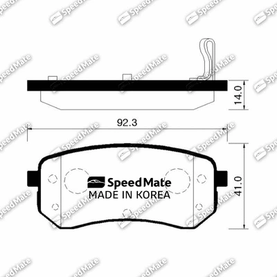 SM-BPK032 SpeedMate Комплект тормозных колодок, дисковый тормоз (фото 1)