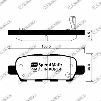 SM-BPS009 SpeedMate Комплект тормозных колодок, дисковый тормоз (фото 1)