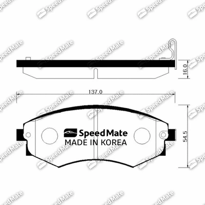 SM-BPY006 SpeedMate Комплект тормозных колодок, дисковый тормоз (фото 1)