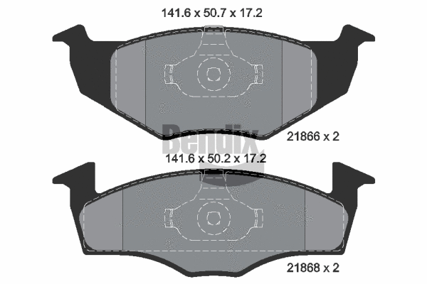 BPD1150 BENDIX Braking Комплект тормозных колодок, дисковый тормоз (фото 1)