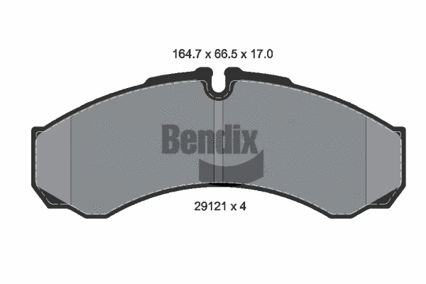 BPD1151 BENDIX Braking Комплект тормозных колодок, дисковый тормоз (фото 1)