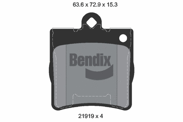 BPD1223 BENDIX Braking Комплект тормозных колодок, дисковый тормоз (фото 1)
