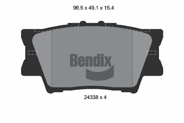 BPD1271 BENDIX Braking Комплект тормозных колодок, дисковый тормоз (фото 1)