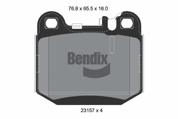 BPD1318 BENDIX Braking Комплект тормозных колодок, дисковый тормоз (фото 1)
