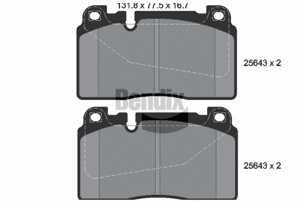 BPD1417 BENDIX Braking Комплект тормозных колодок, дисковый тормоз (фото 1)