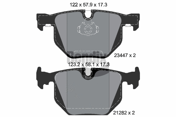 BPD1534 BENDIX Braking Комплект тормозных колодок, дисковый тормоз (фото 1)