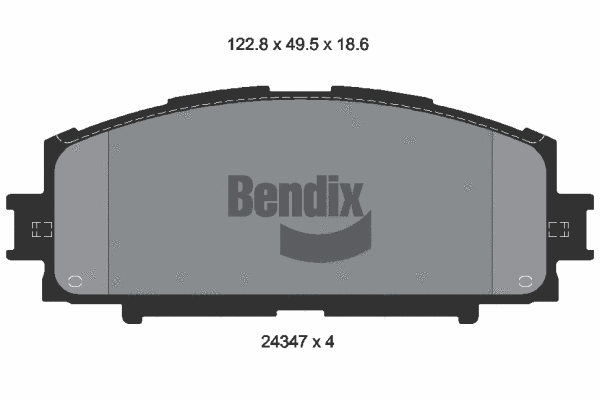 BPD1546 BENDIX Braking Комплект тормозных колодок, дисковый тормоз (фото 1)