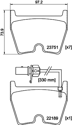 BPD2383 BENDIX Braking Комплект тормозных колодок, дисковый тормоз (фото 1)