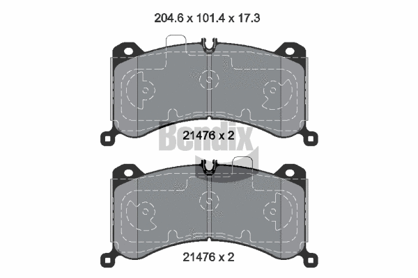 BPD2427 BENDIX Braking Комплект тормозных колодок, дисковый тормоз (фото 1)