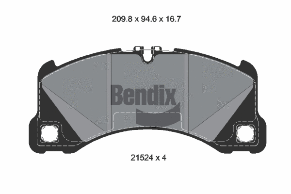 BPD2440 BENDIX Braking Комплект тормозных колодок, дисковый тормоз (фото 1)