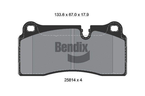 BPD2478 BENDIX Braking Комплект тормозных колодок, дисковый тормоз (фото 1)