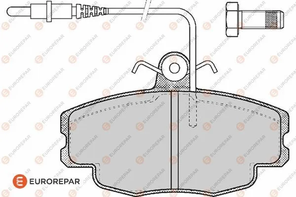 1617247380 EUROREPAR Комплект тормозных колодок, дисковый тормоз (фото 1)