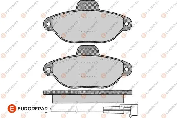 1619792280 EUROREPAR Комплект тормозных колодок, дисковый тормоз (фото 1)