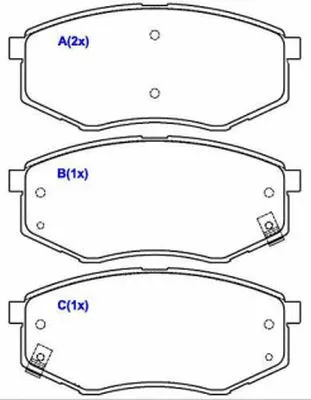 1643083780 EUROREPAR Комплект тормозных колодок, дисковый тормоз (фото 1)