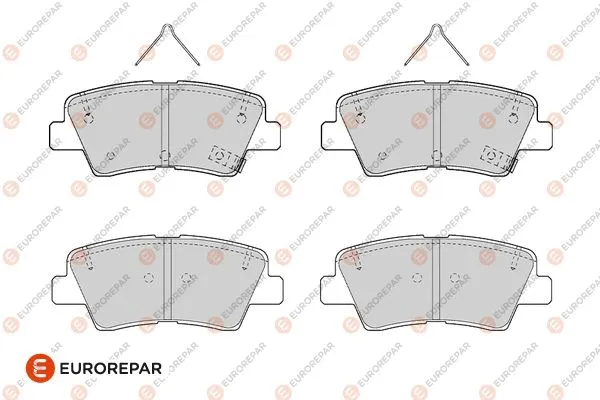 1682312780 EUROREPAR Комплект тормозных колодок, дисковый тормоз (фото 1)