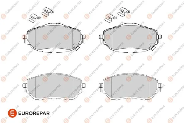 1682313580 EUROREPAR Комплект тормозных колодок, дисковый тормоз (фото 1)