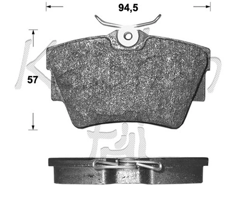 D10092 KAISHIN Комплект тормозных колодок, дисковый тормоз (фото 1)