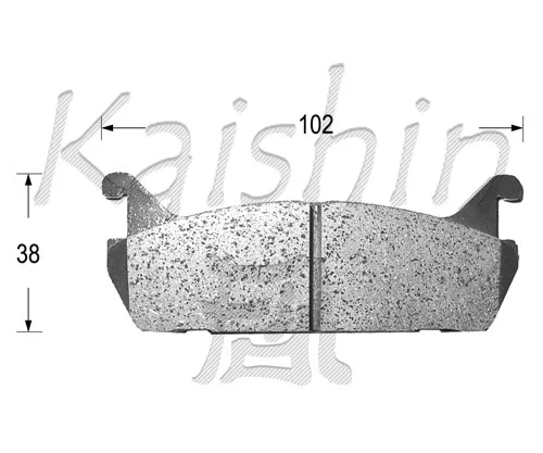 FK0021 KAISHIN Комплект тормозных колодок, дисковый тормоз (фото 1)
