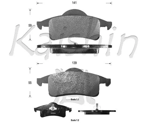 FK10026 KAISHIN Комплект тормозных колодок, дисковый тормоз (фото 1)