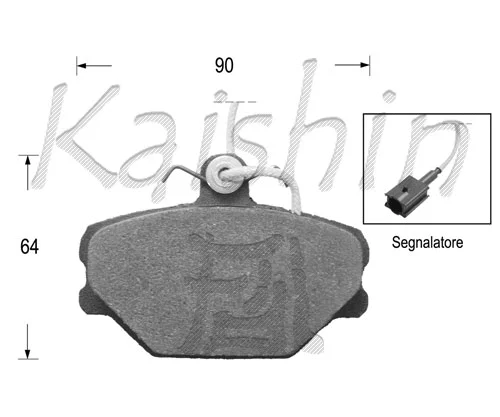 FK10048 KAISHIN Комплект тормозных колодок, дисковый тормоз (фото 1)