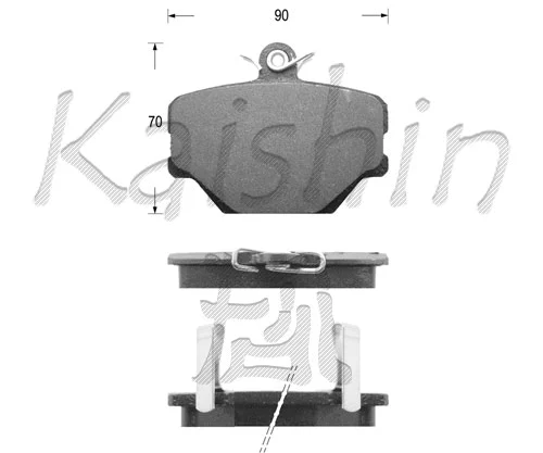 FK10049 KAISHIN Комплект тормозных колодок, дисковый тормоз (фото 1)