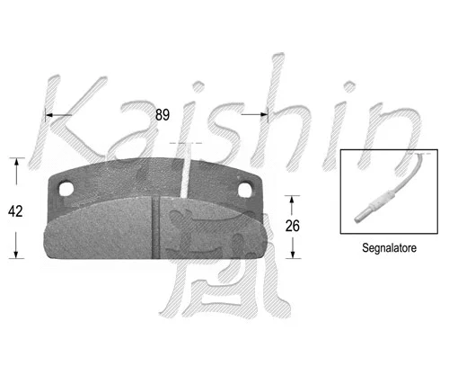 FK10052 KAISHIN Комплект тормозных колодок, дисковый тормоз (фото 1)