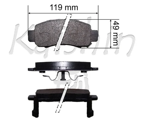 FK10199 KAISHIN Комплект тормозных колодок, дисковый тормоз (фото 1)