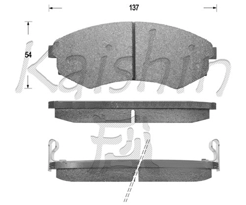 FK11053 KAISHIN Комплект тормозных колодок, дисковый тормоз (фото 1)