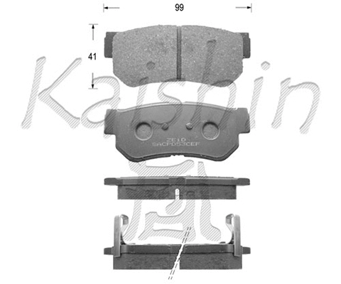 FK11118 KAISHIN Комплект тормозных колодок, дисковый тормоз (фото 1)