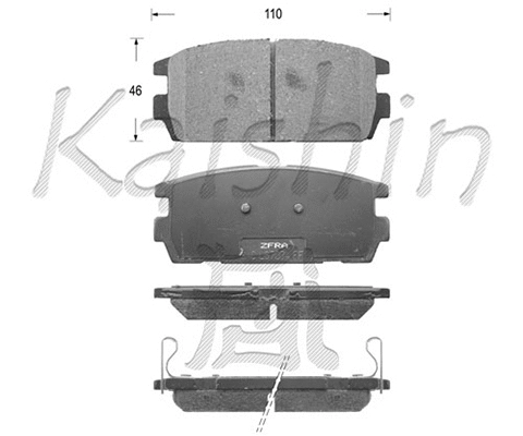 FK11139 KAISHIN Комплект тормозных колодок, дисковый тормоз (фото 1)