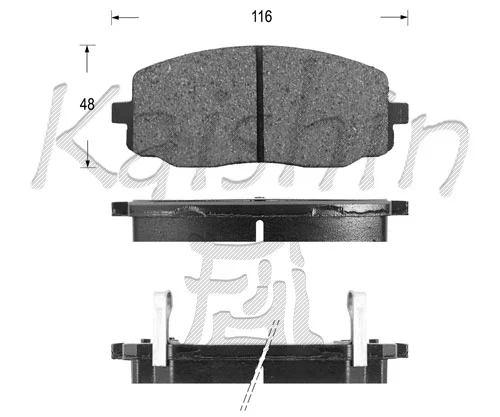 FK11154 KAISHIN Комплект тормозных колодок, дисковый тормоз (фото 1)