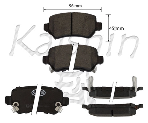 FK11335 KAISHIN Комплект тормозных колодок, дисковый тормоз (фото 1)