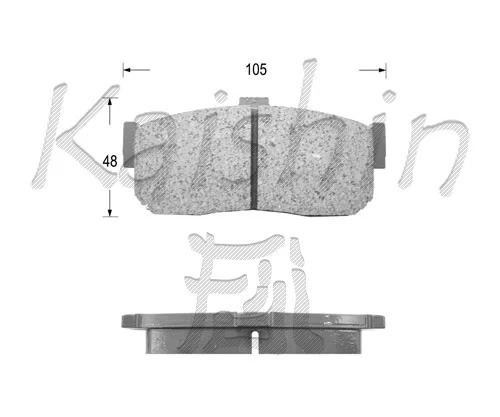 FK1148 KAISHIN Комплект тормозных колодок, дисковый тормоз (фото 1)