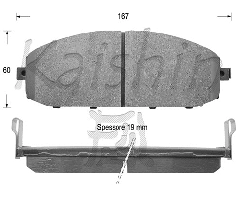 FK1218 KAISHIN Комплект тормозных колодок, дисковый тормоз (фото 1)