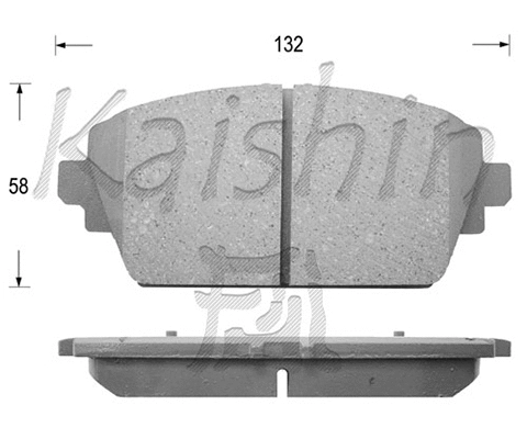 FK1247 KAISHIN Комплект тормозных колодок, дисковый тормоз (фото 1)