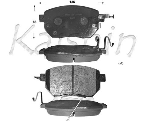 FK1264 KAISHIN Комплект тормозных колодок, дисковый тормоз (фото 1)