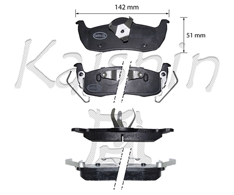 FK1313 KAISHIN Комплект тормозных колодок, дисковый тормоз (фото 1)