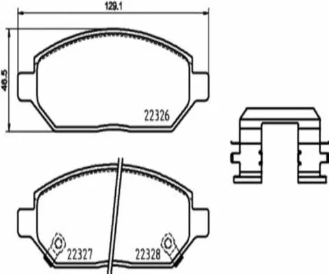 FK20223 KAISHIN Комплект тормозных колодок, дисковый тормоз (фото 1)