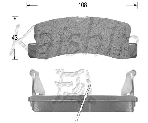 FK2053 KAISHIN Комплект тормозных колодок, дисковый тормоз (фото 1)