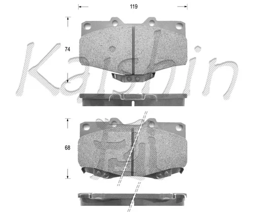 FK2082 KAISHIN Комплект тормозных колодок, дисковый тормоз (фото 1)