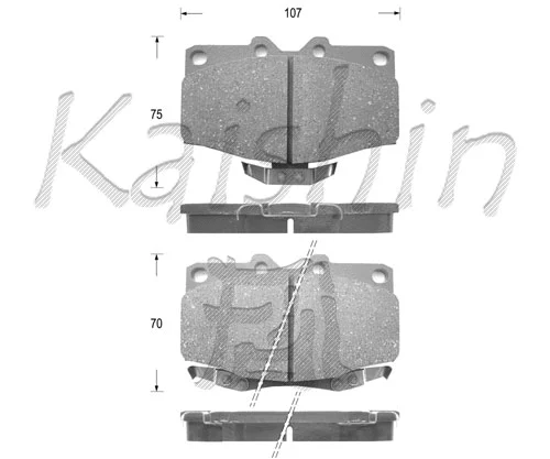 FK2096 KAISHIN Комплект тормозных колодок, дисковый тормоз (фото 1)